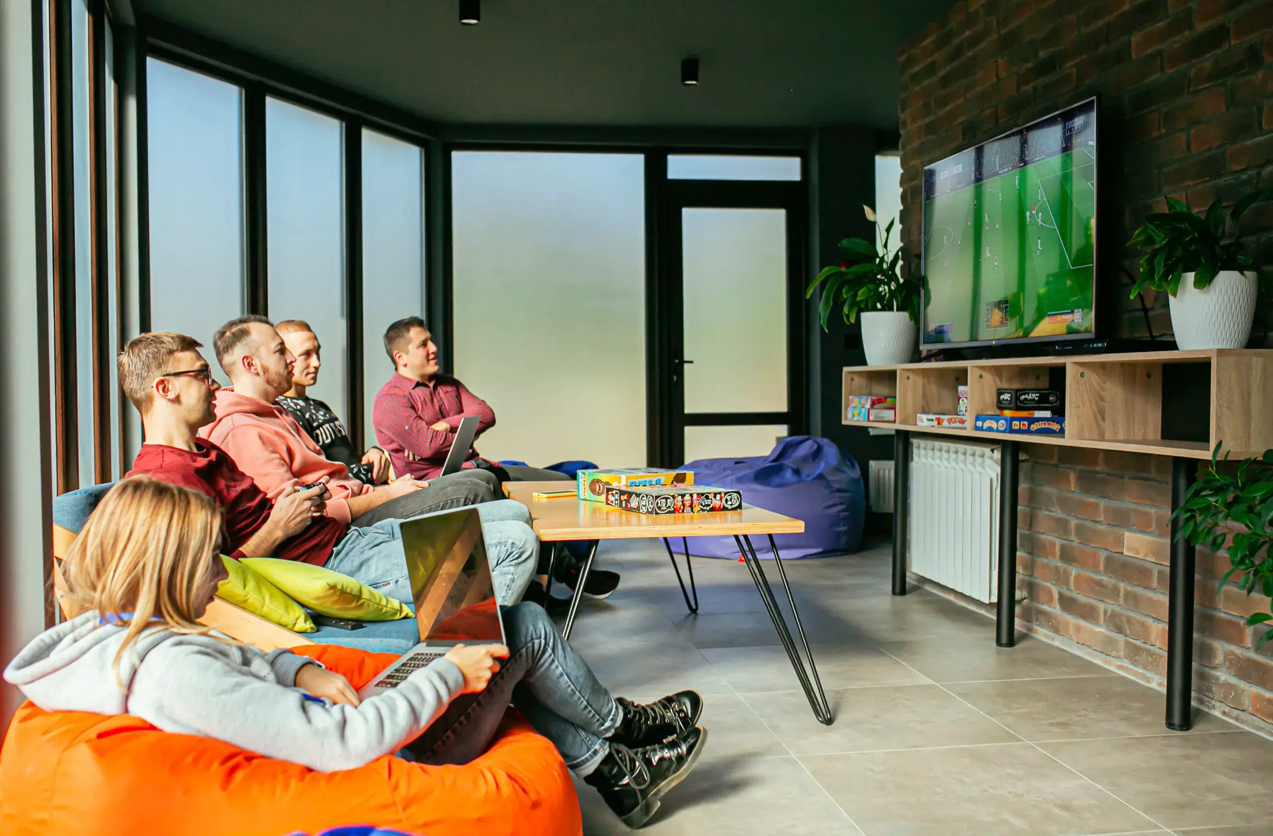 ImproveIT engineers on a break in the Chernivtsi office