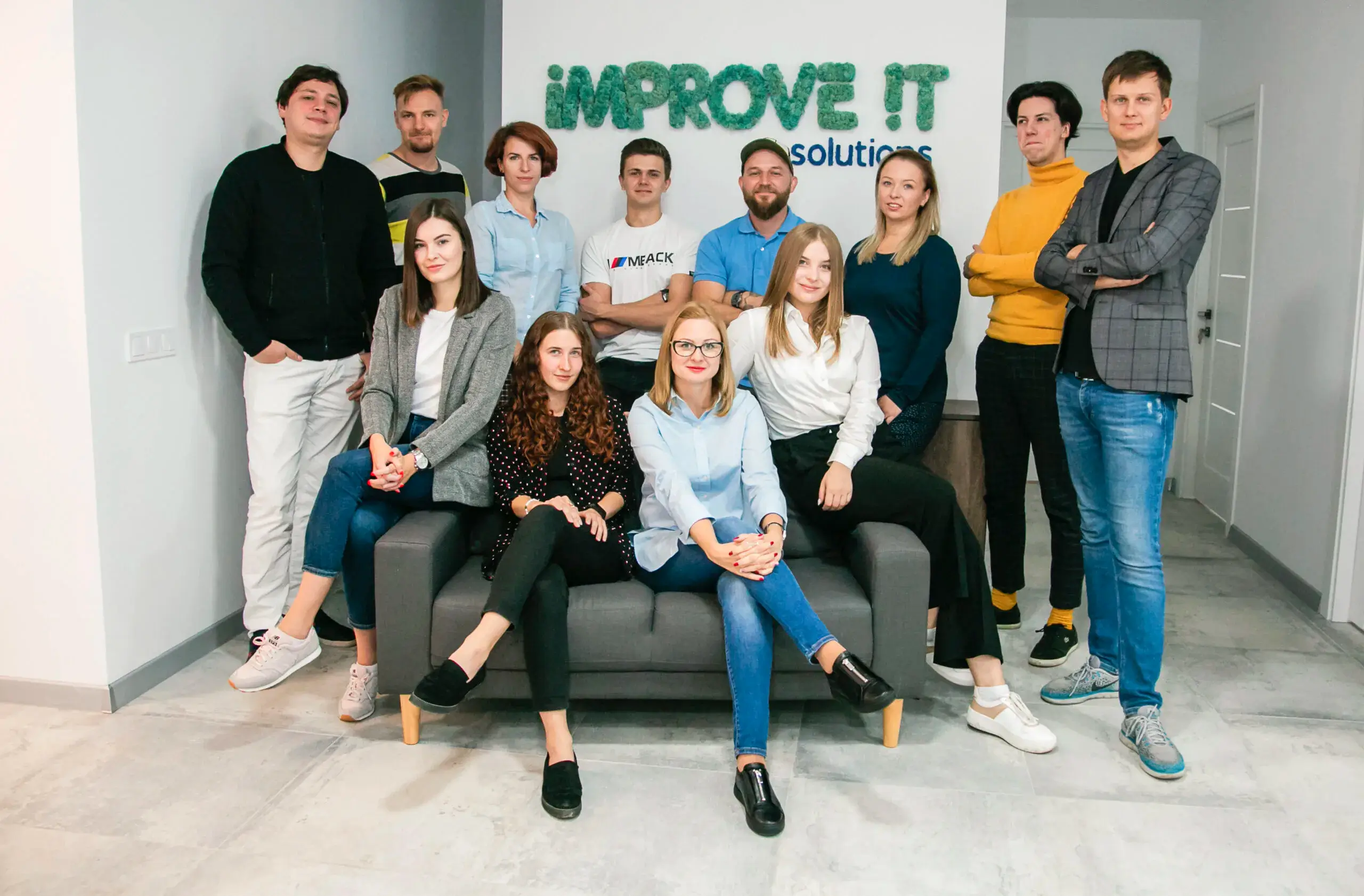 The ImproveIT development team working together in the Lviv office