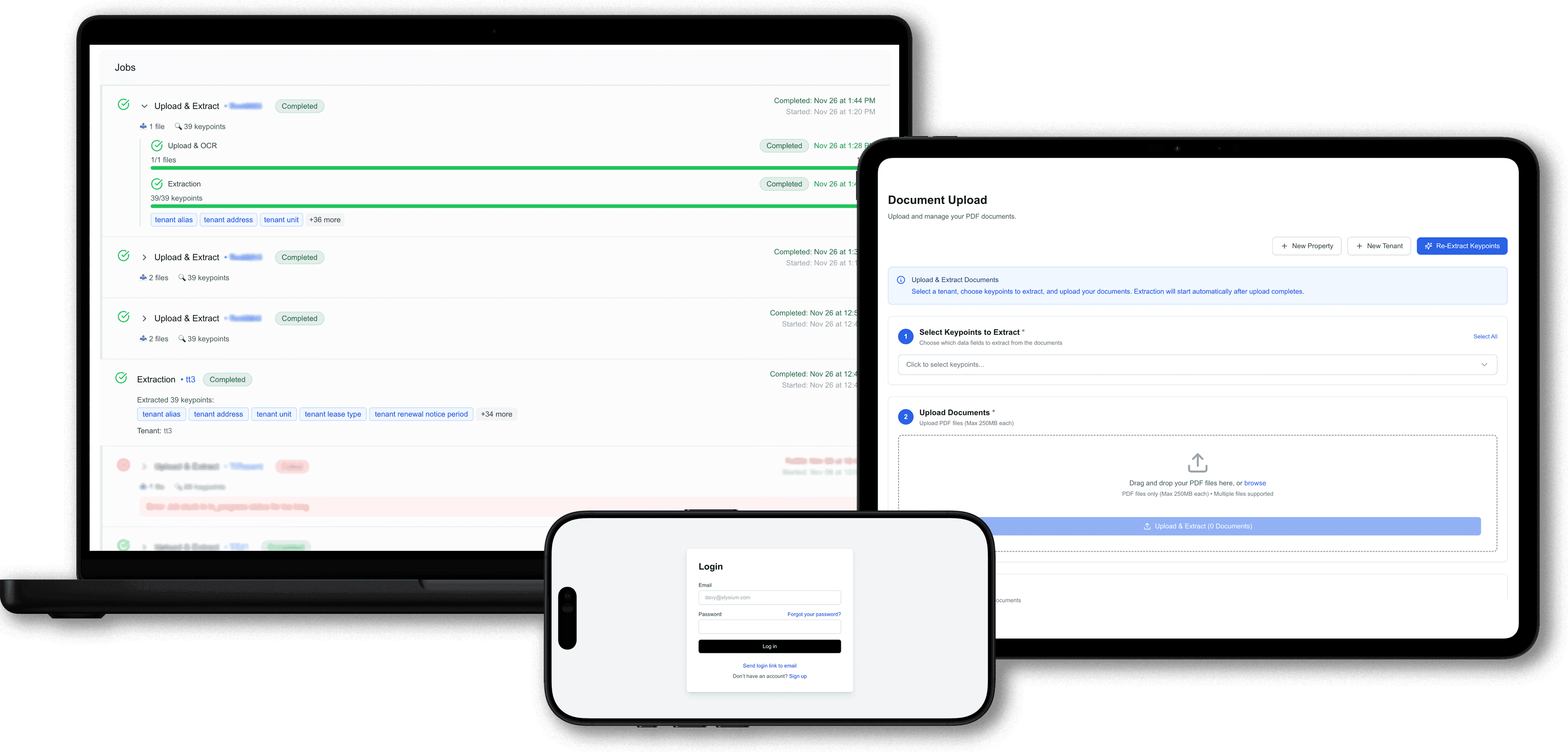 The Elysium platform interface