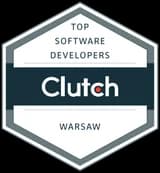 Clutch badge: top software developers, Warsaw
