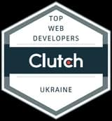 Clutch badge: top web developers, Ukraine