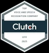 Clutch badge: top voice and speech recognition company, Lviv, 2025